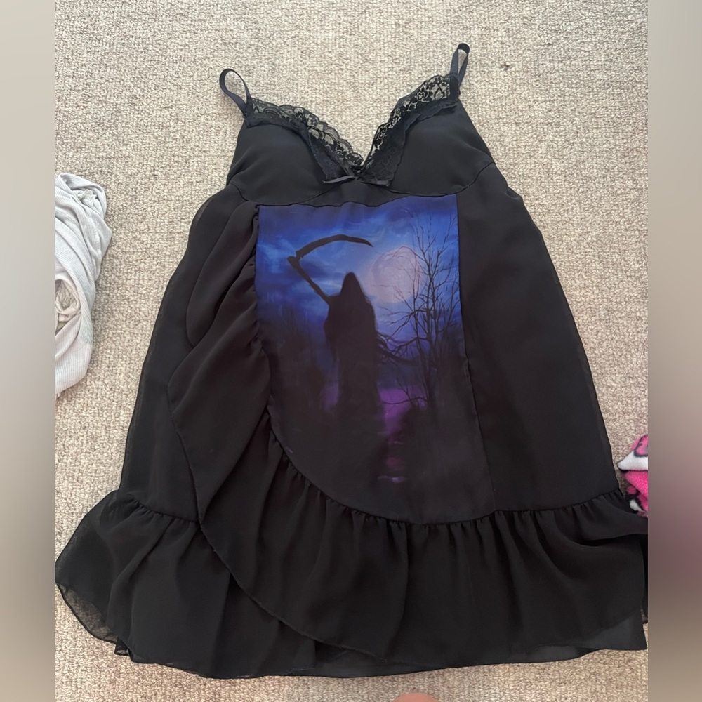 SEMATARY GOTH NIGHTGOWN TOP